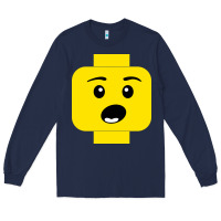 Navy surprised expression lego head Long Sleeve Tee - artisFamous