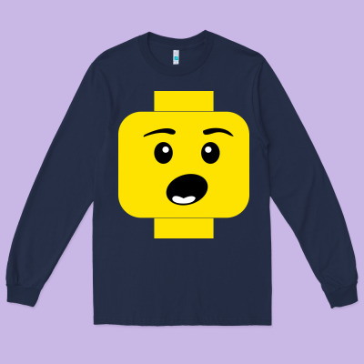 Surprised Expression Lego Head Long Sleeve Tee Designed By Artisfamous