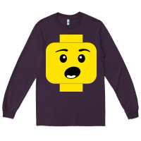 Plum surprised expression lego head Long Sleeve Tee - artisFamous