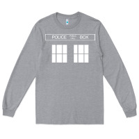 Heather Grey the blue box t shirt doctor doc dalek bbc bow tie tv tenth eleventh wh Long Sleeve Tee - artisFamous