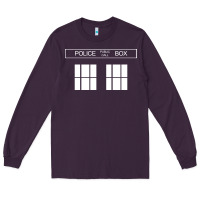 Plum the blue box t shirt doctor doc dalek bbc bow tie tv tenth eleventh wh Long Sleeve Tee - artisFamous