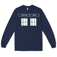 Navy the blue box t shirt doctor doc dalek bbc bow tie tv tenth eleventh wh Long Sleeve Tee - artisFamous