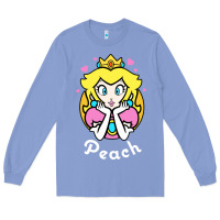 Colony Blue peach graphic Long Sleeve Tee - artisFamous