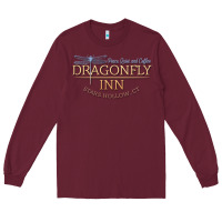 Burgundy dragonfly inn Long Sleeve Tee - artisFamous