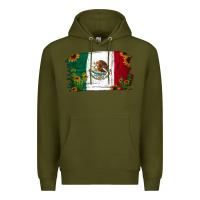 Army Green cactus sunflower mexican flag Premium Hoodie - Jasminsmagicworld