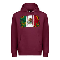 Burgundy cactus sunflower mexican flag Premium Hoodie - Jasminsmagicworld