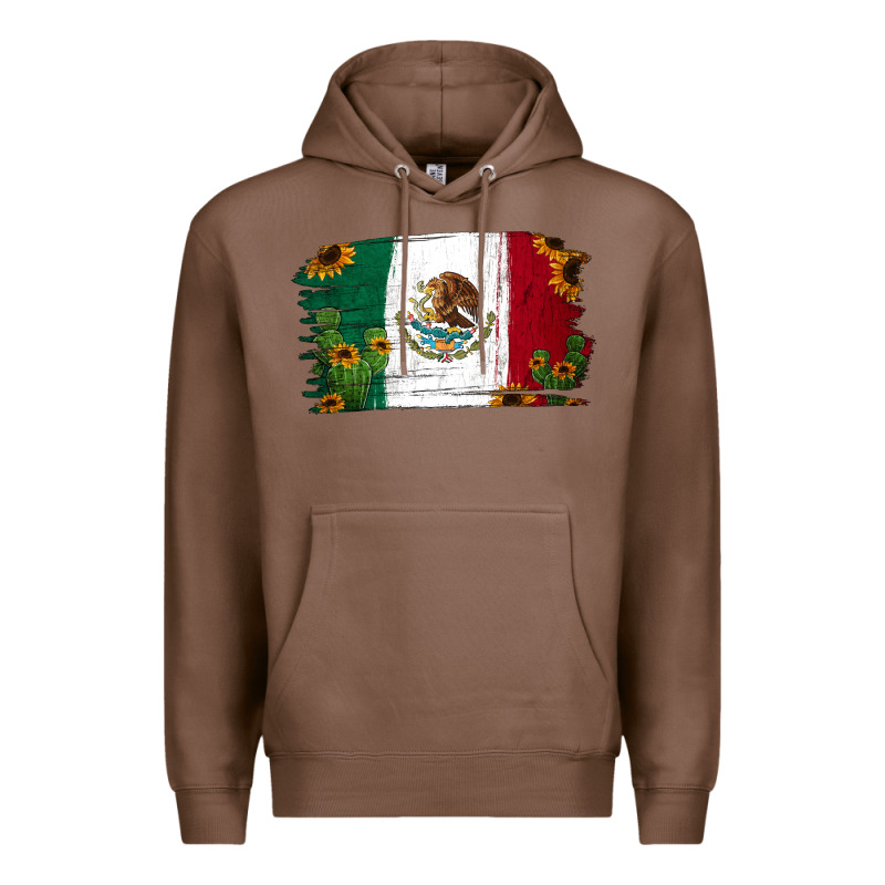 Cactus Sunflower Mexican Flag Premium Hoodie by Jasminsmagicworld | Teevron