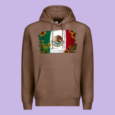 Cactus Sunflower Mexican Flag Premium Hoodie Designed By Jasminsmagicworld