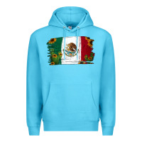 Ocean Blue cactus sunflower mexican flag Premium Hoodie - Jasminsmagicworld