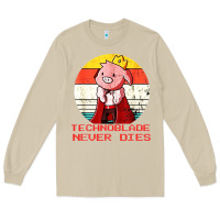 Mushroom retro style technoblade merch cosplay Long Sleeve Tee - artisFamous