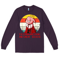 Plum retro style technoblade merch cosplay Long Sleeve Tee - artisFamous