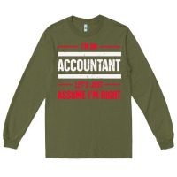 Army Green funny accounting design   gift for accountants Long Sleeve Tee - artisFamous