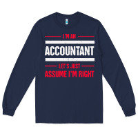 Navy funny accounting design   gift for accountants Long Sleeve Tee - artisFamous