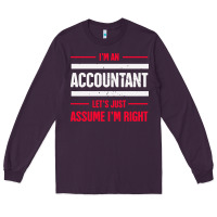 Plum funny accounting design   gift for accountants Long Sleeve Tee - artisFamous