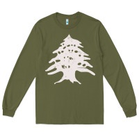 Army Green retro lebanon cedar  lebanese Long Sleeve Tee - artisFamous