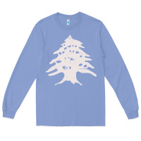 Colony Blue retro lebanon cedar  lebanese Long Sleeve Tee - artisFamous