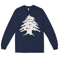 Navy retro lebanon cedar  lebanese Long Sleeve Tee - artisFamous