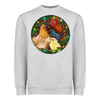 Heather Grey Christmas Chick Family Heavyweight Sweatshirt - RanaPortraitStore