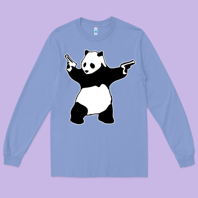 Banksy Panda Long Sleeve Tee Designed By Artisfamous