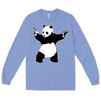 Colony Blue banksy panda Long Sleeve Tee - artisFamous