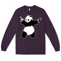 Plum banksy panda Long Sleeve Tee - artisFamous