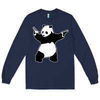 Navy banksy panda Long Sleeve Tee - artisFamous