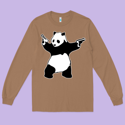 Banksy Panda Long Sleeve Tee Designed By Artisfamous