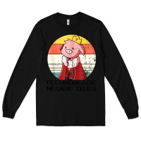 Black retro style technoblade merch cosplay Long Sleeve Tee - artisFamous