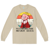Mushroom retro style technoblade merch cosplay Long Sleeve Tee - artisFamous