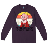 Plum retro style technoblade merch cosplay Long Sleeve Tee - artisFamous