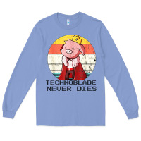 Colony Blue retro style technoblade merch cosplay Long Sleeve Tee - artisFamous