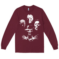 Burgundy horror and scream film Long Sleeve Tee - artisFamous