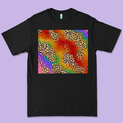 Pride Rainbow Leopard Design Premium Tee Designed By Fadigitalartstudio