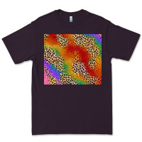 Plum Pride rainbow leopard design Premium Tee - FaDigitalArtStudio