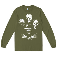 Army Green horror and scream film Long Sleeve Tee - artisFamous