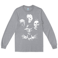 Heather Grey horror and scream film Long Sleeve Tee - artisFamous