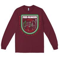 Burgundy fred armisen Long Sleeve Tee - artisFamous