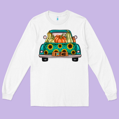 I Love Fall Truck Long Sleeve Tee Designed By Artisfamous