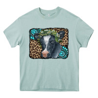 Arona Floral Cow Leopard Gemstone Heavy Core Tee - CowCowDesign