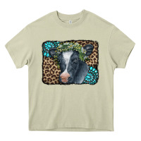 Mossy Floral Cow Leopard Gemstone Heavy Core Tee - CowCowDesign