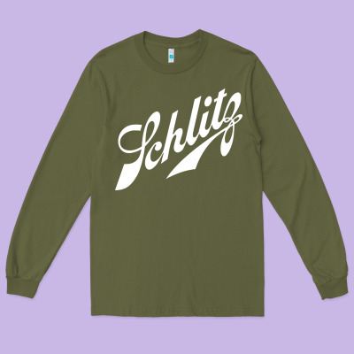 Schlitz Beer Long Sleeve Tee Designed By Artisfamous