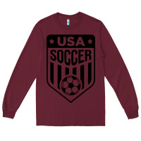 Burgundy soccer team Long Sleeve Tee - artisFamous