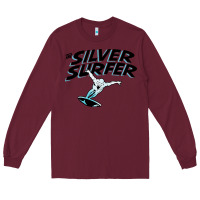 Burgundy silver surfer Long Sleeve Tee - artisFamous