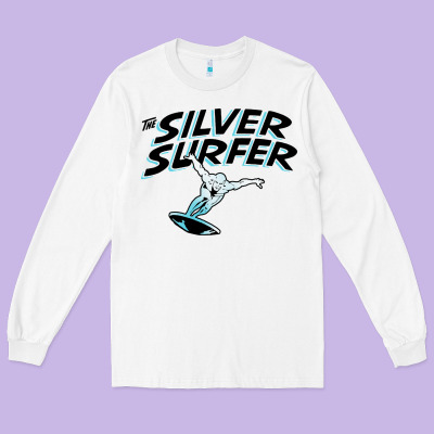 Silver Surfer Long Sleeve Tee Designed By Artisfamous