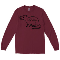 Burgundy I Ate All Your Money Long Sleeve Tee - artisFamous