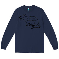 Navy I Ate All Your Money Long Sleeve Tee - artisFamous