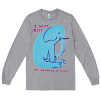 Heather Grey i must rest my rampage is over Long Sleeve Tee - artisFamous