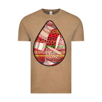 Vintage Coffee african fabric pattern teardrop earrings 3 Vintage Tee - BundleAndBundleShop