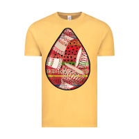 Vintage Mustard african fabric pattern teardrop earrings 3 Vintage Tee - BundleAndBundleShop