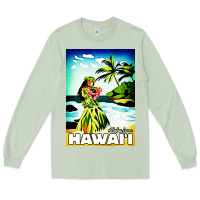 Matcha hawaii hula girl Long Sleeve Tee - artisFamous
